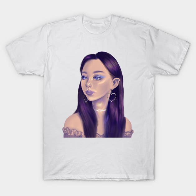 Violet girl T-Shirt by Katelees